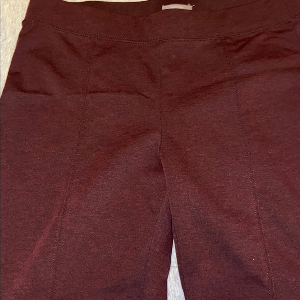 Dark burgundy pull on dress pants